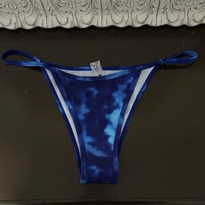 SHEIN Blue Tie-Dye Bikini Bottom